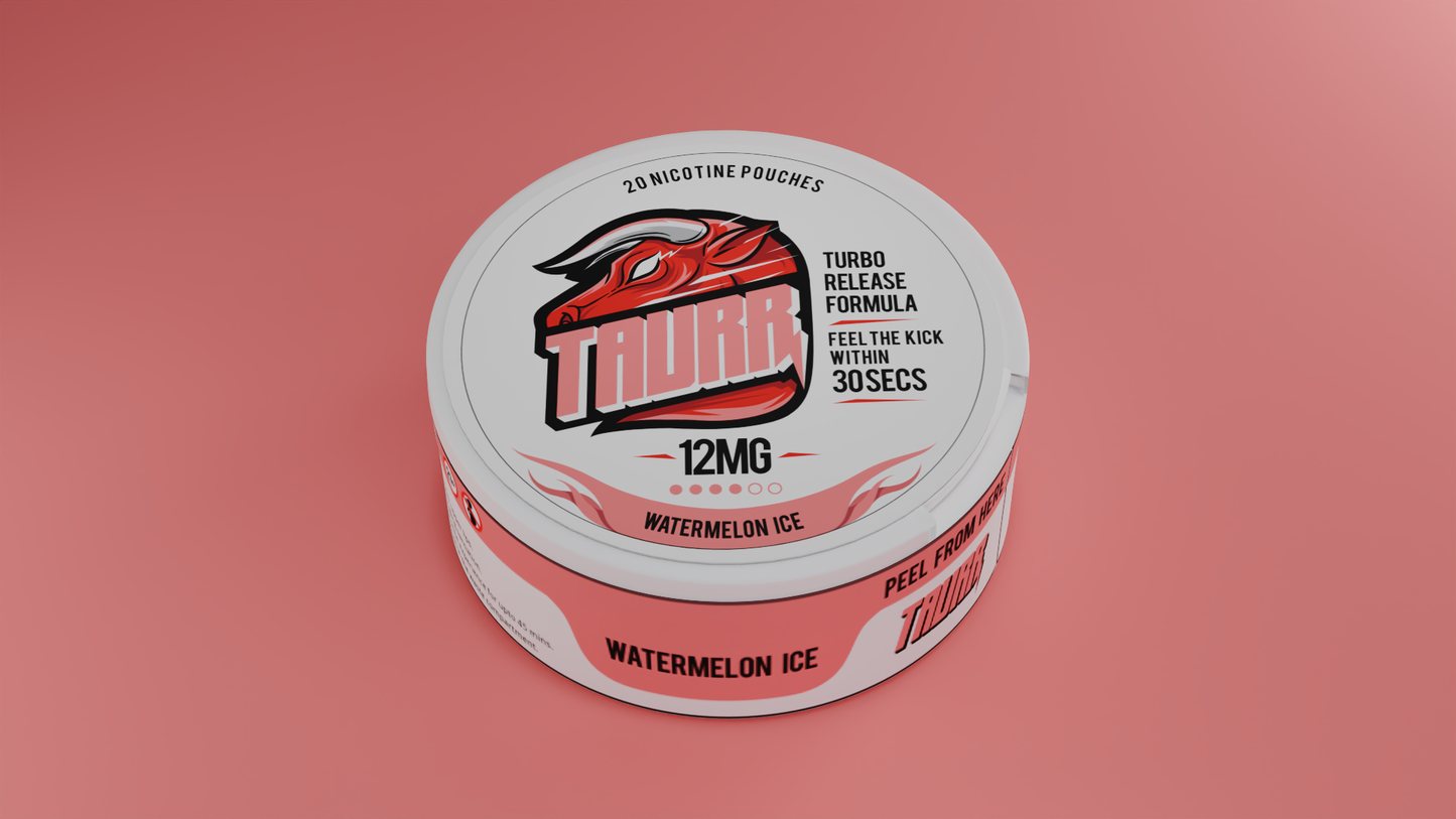 TAURR Nicotine Pouches: Watermelon Ice (12mg)