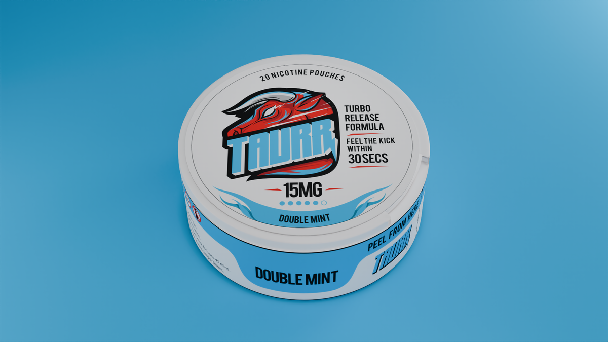 TAURR Nicotine Pouches: Double Mint (15mg)