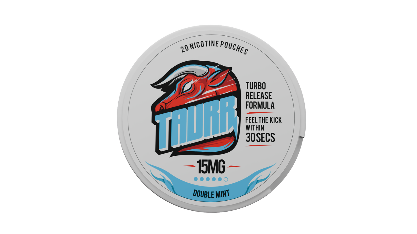 TAURR Nicotine Pouches: Double Mint (15mg)