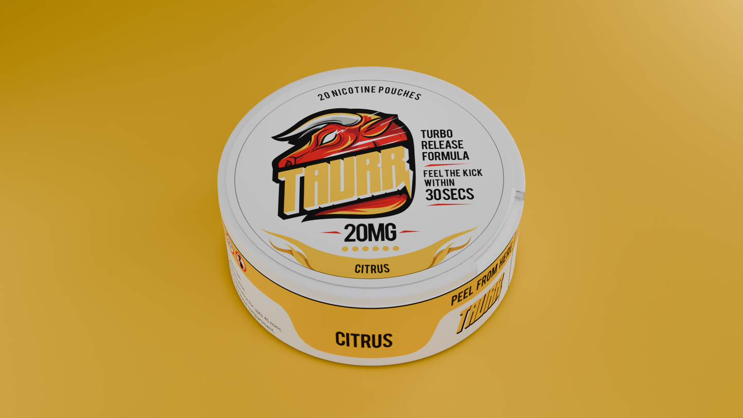 TAURR Nicotine Pouches: Citrus (20mg)