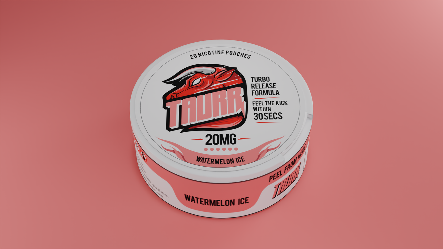 TAURR Nicotine Pouches: Watermelon Ice (20mg)