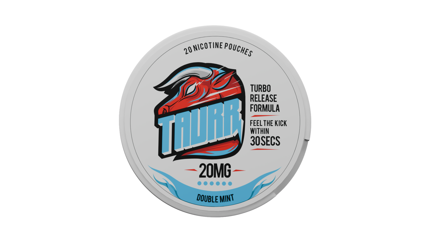 TAURR Nicotine Pouches: Double Mint (20mg)