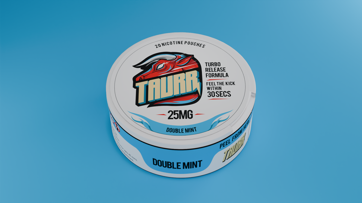 TAURR Nicotine Pouches: Double Mint (25mg)