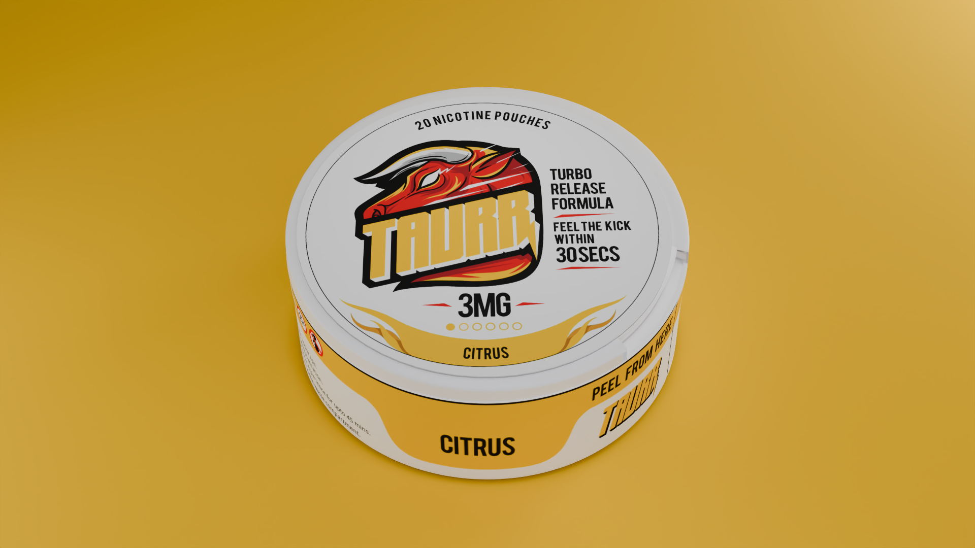 TAURR Nicotine Pouches: Citrus (3mg)