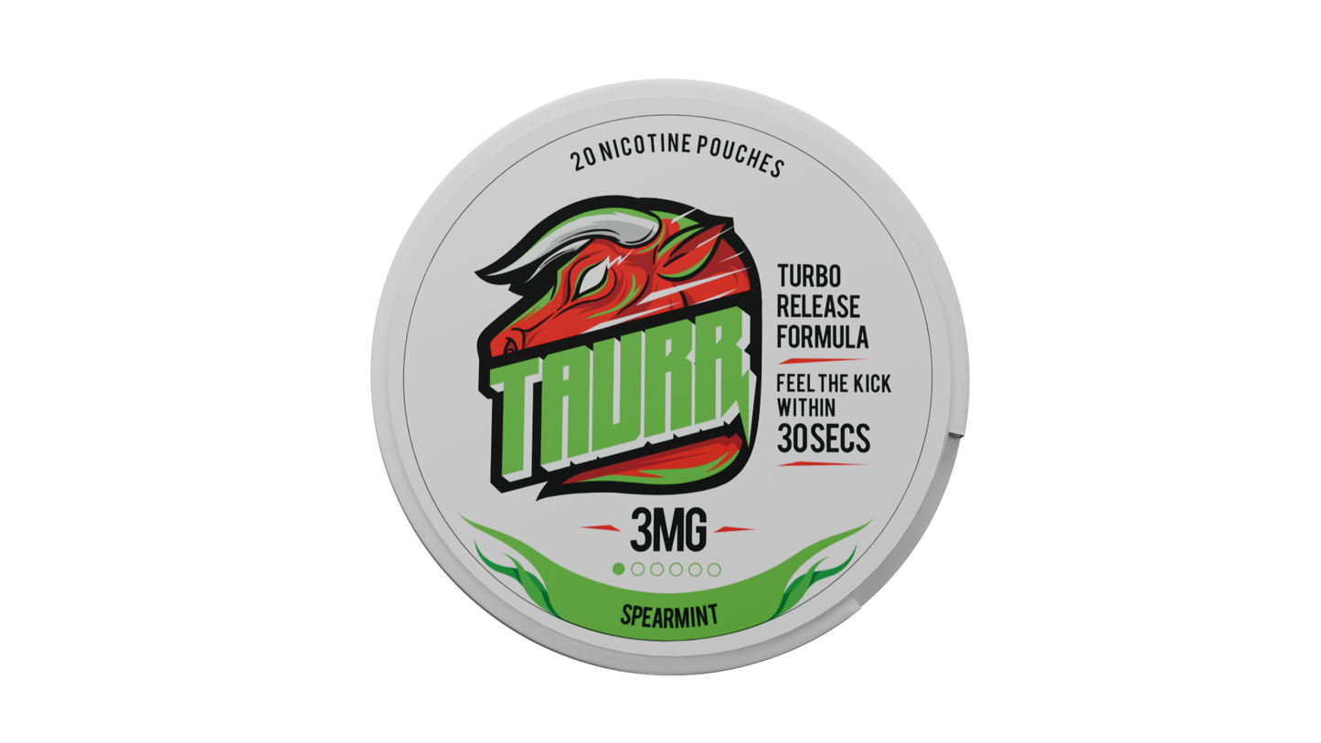 TAURR Nicotine Pouches: Spearmint (3mg)