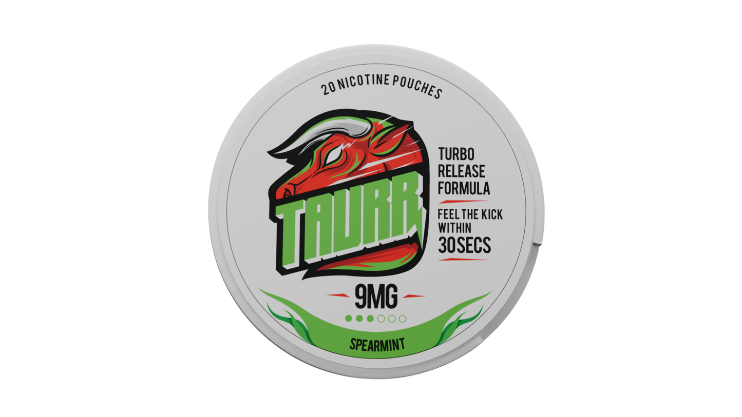 TAURR Nicotine Pouches: Spearmint (9mg)